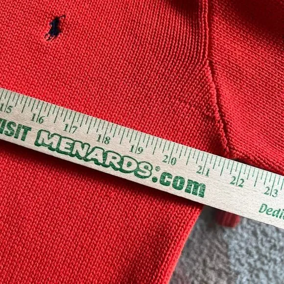 Vintage 90s Polo Ralph Lauren Cotton Knit SweaterOrangeSize M